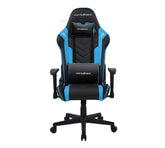 DXRacer Prince Series Gaming Chair with Ergonomic Headrest and Lumbar Support - Black / Blue